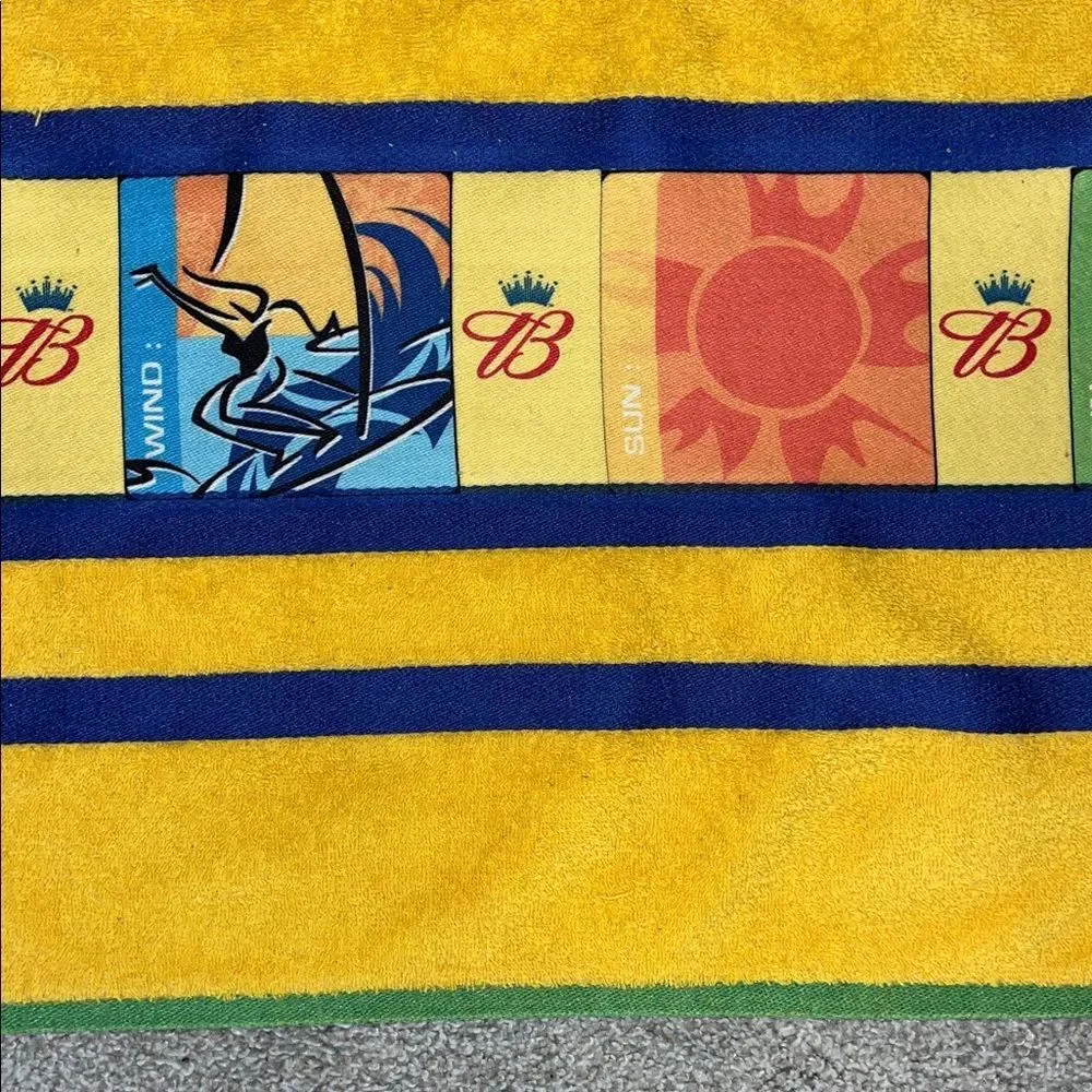 Vintage Budweiser Beer Retro Brazil Brasil Colors multicolor Beach Towel Soccer